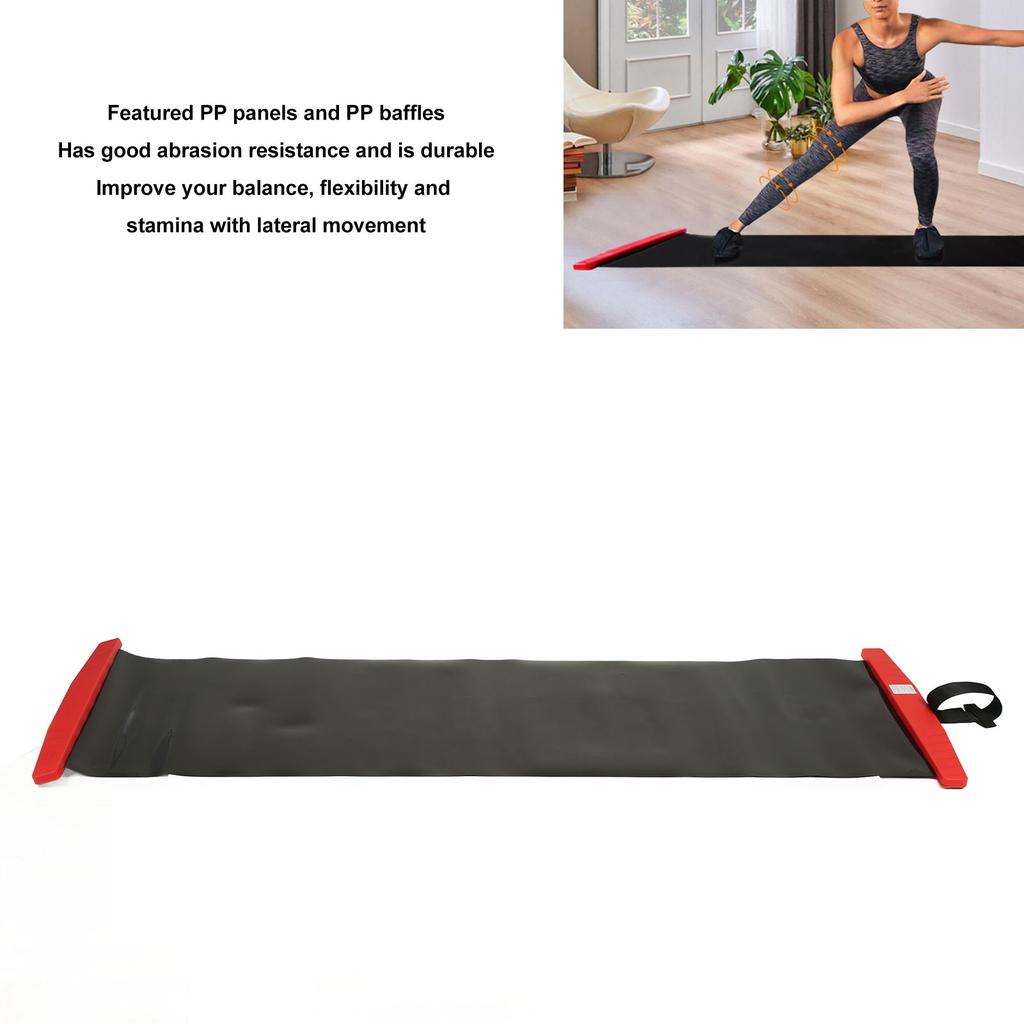 Slide Board Non Slip Sliding Mat and Shoe Covers Balance Exercise  ing Fitness Equipment for Ski Skating