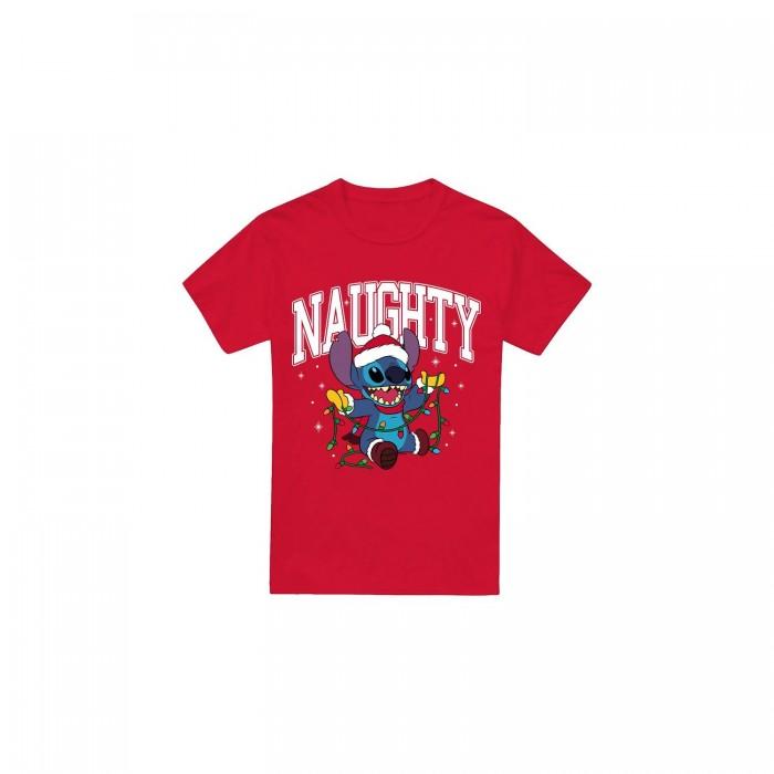 Lilo & Stitch Mens Naughty Stitch Christmas Lights T-Shirt