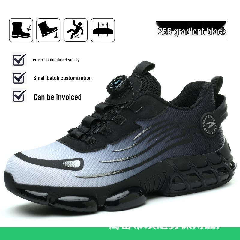 Męskie buty robocze ochronne Four Seasons: Odporny na zgniecenia, Odporny na przebicia, Wodoodporny, Lekki, Antypoślizgowy.
