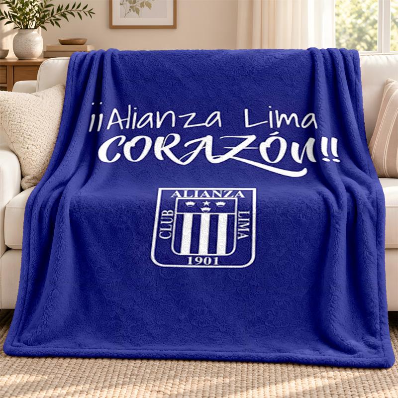 Alianza Lima blanket Flannel Blanket Soft Cozy Plush Throw for Sofa Bed Lightweight Home Decoration Outdoor camping