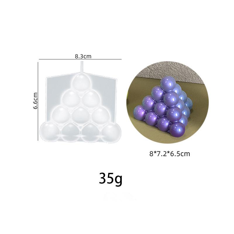 Multi-Style geometrisk bobleball silikon stearinlysform Sfærisk lanterne Krystall Epoksyharpiks såpe Gips sjokoladeformdekor