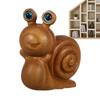 Snail Wooden Animal Decor, Miniature Figurines for Home Desk, Planter Garden Bookshelf Landscape Office Decoration