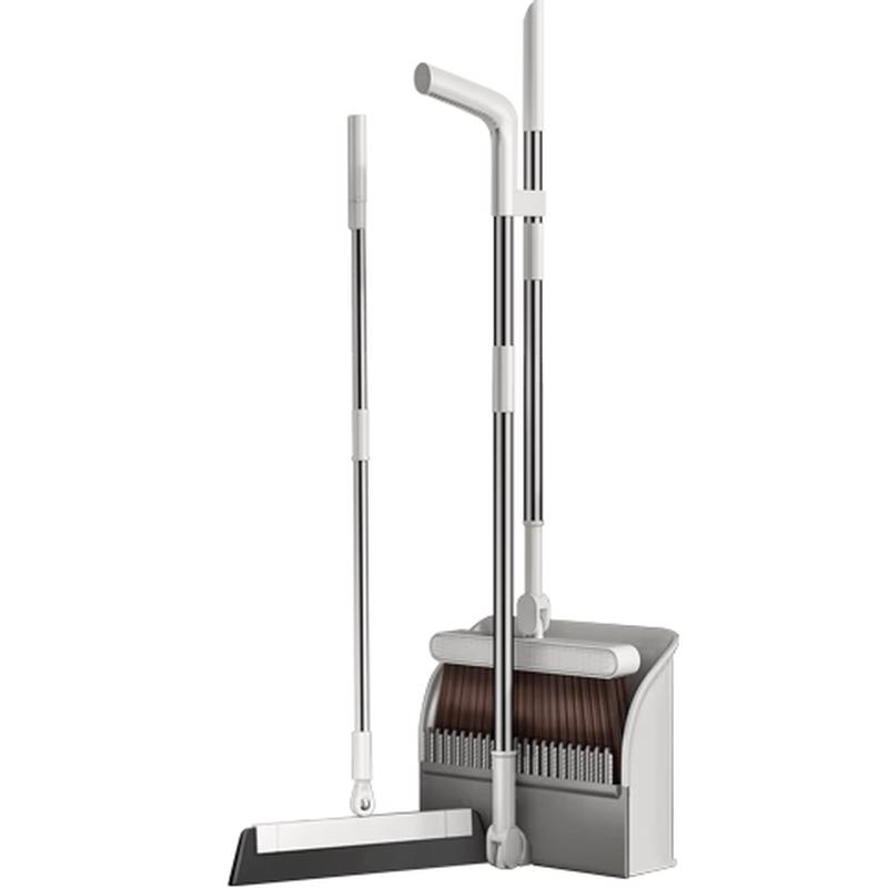 Jiabangshou 3-in-1 Household Broom, Dustpan & Water Scraper Set