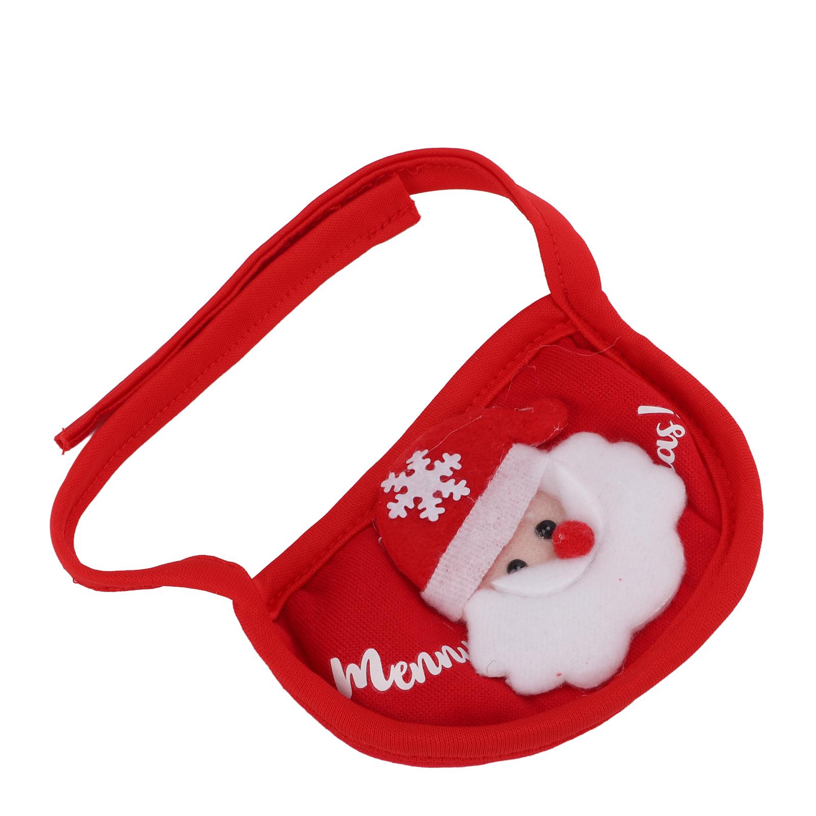 Christmas Pet Saliva Towel Christmas Cat and Dog Pet Saliva Towel Clothing AccessoriesRed
