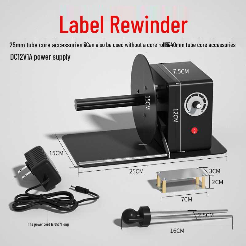 Fully Automatic Low Voltage Barcode Label and Thermal Paper Rewinder
