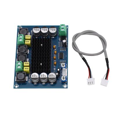 Digital Power Amplifier Board Dual Channel Audio Amplification Module with Cable 2x120W XH‑M543