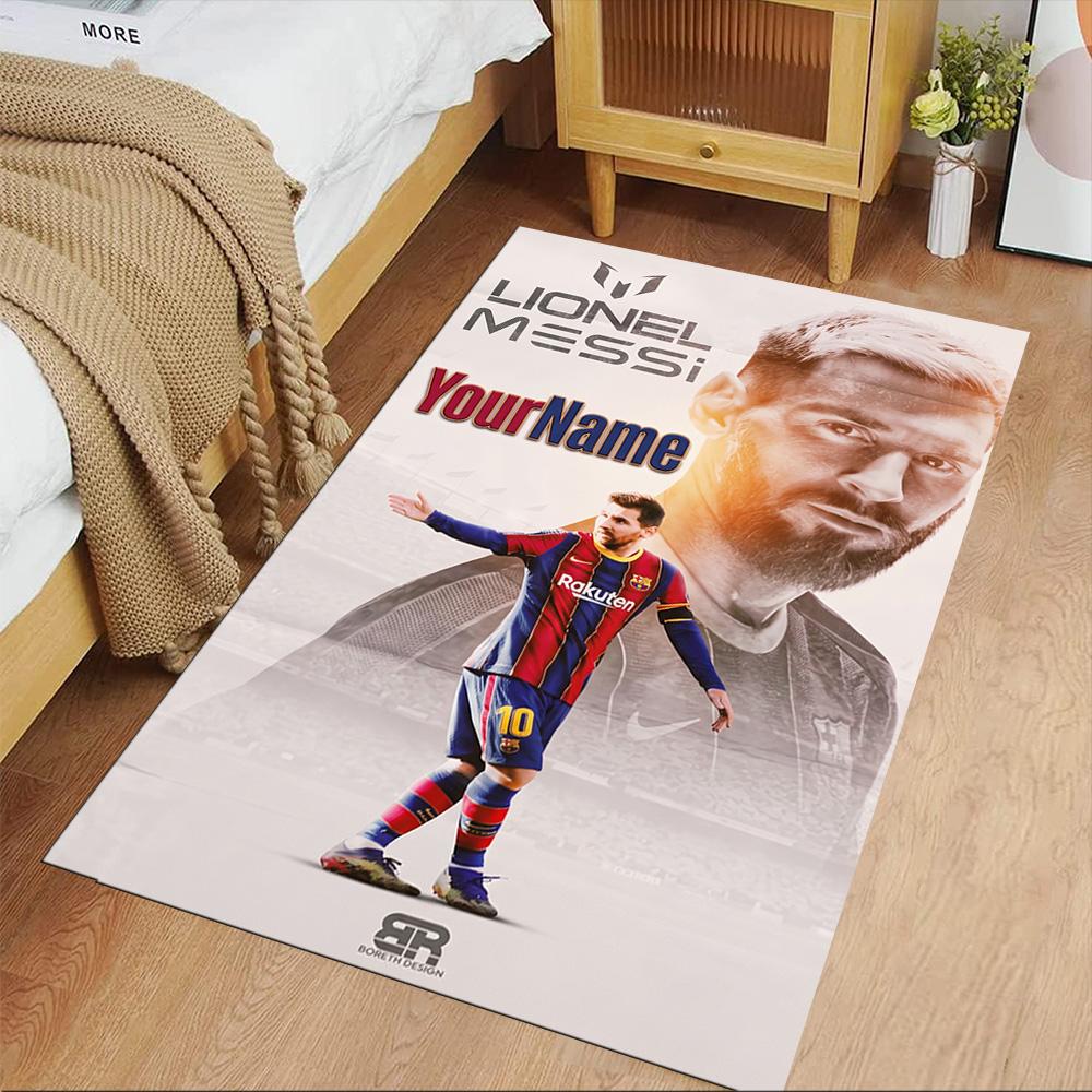 Messi Personalized Text Area Rug Perfect for Hallway Playrooms Foyer Study room Antislip Carpet Office home decor
