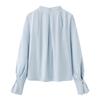 2026 Spring Women's Light Office French Stand Collar Blouse, Regular Shoulder, Small, C96C076A