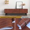 Realistic Red Wood Grain Peel & Stick Vinyl Wrap Self-Adhesive Furniture Film for Tables Cabinets Wardrobes & DIY Home Renovation Wall Paper