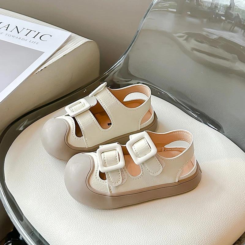 Girls  Sandals Summer New Girls  Shoes Anti Slip Boy Beach Shoe Fashion Kids Shoes Lightweight Child Sandals Comfort Boy Sandals 24