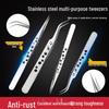Nine-Hole Hardened Stainless Steel Pointed Tweezers for Precision Nail Art and Beauty Repair