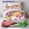 Animationsmuster Bettwäsche Bettdecke Set Bettbezug Kissenbezug Heimdekoration Geburtstagsgeschenk (1 Bettbezug + 2 Kissenbezüge, ohne Füllung)