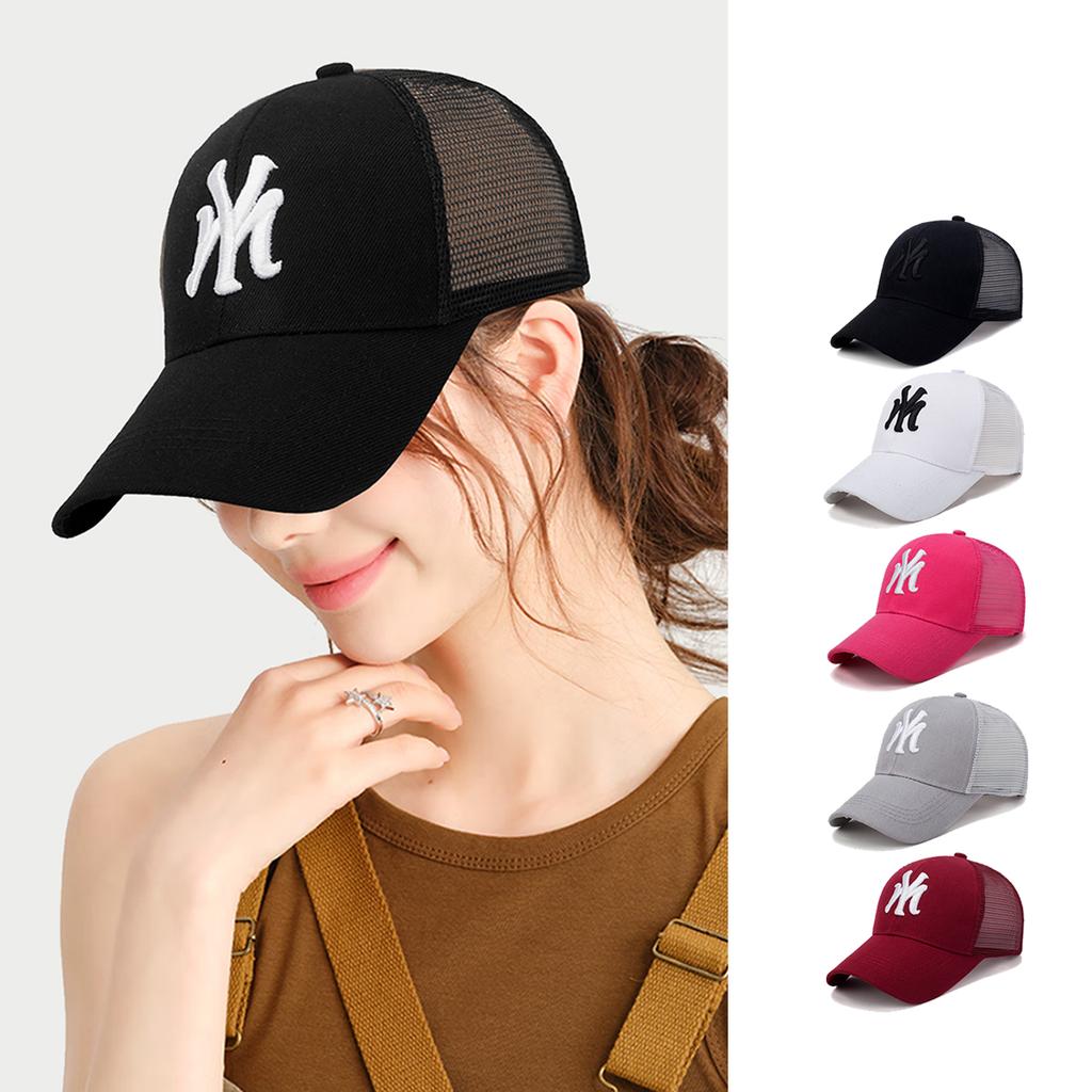 Șapcă de baseball din tifon de vară cu broderie de litere, șapcă la modă, șapcă cu cozoroc pentru exterior, modă pentru bărbați și femei, stil stradal, pălărie de soare
