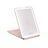Led Folding Cosmetic Mirror with Lamp Rechargeable Flat Mirror Portable Folding Makeup Mirror on Both Sides