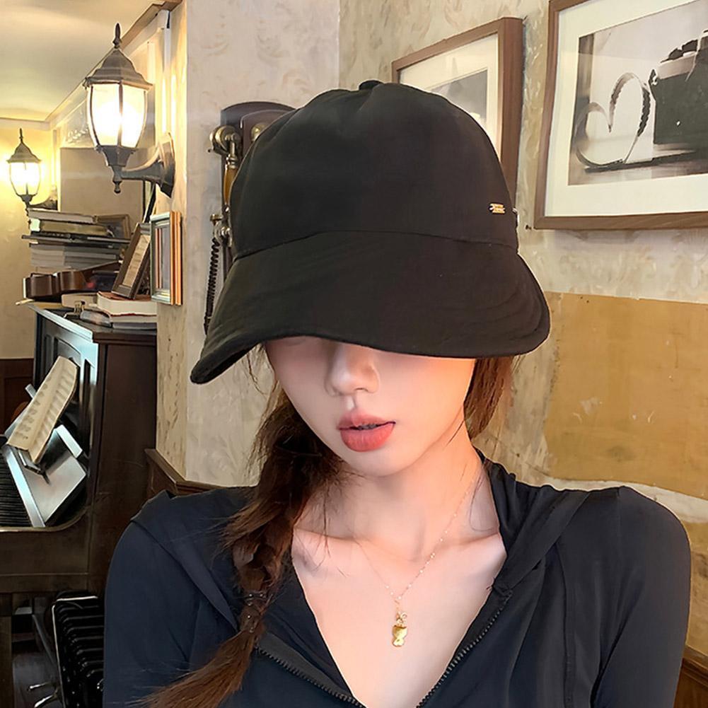 Summer Ladies Wide Brim Fisherman Hat UV Protection Baseball Cap Wide Brim Adjustable Fisherman Cap for Outdoor Sports