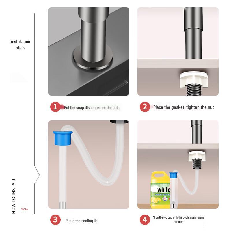 Jingwanhui Sink Soap Dispenser with Storage Rack