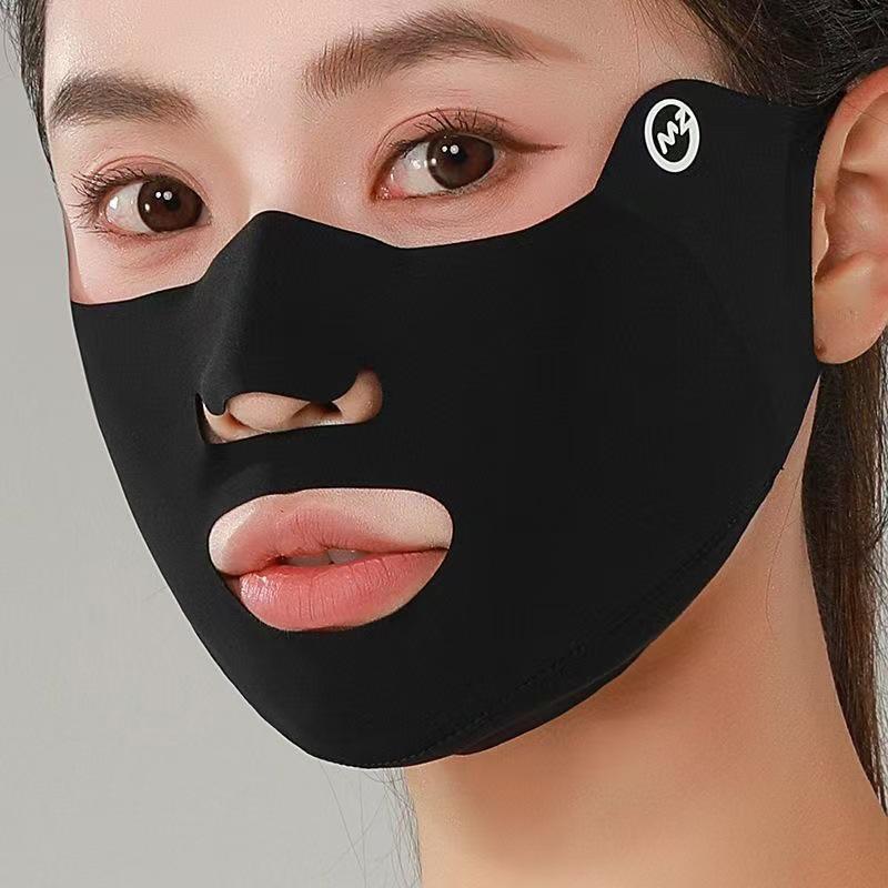 Outdoor Sports Running Face Guard Mask Ear-Hanging Open Mouth Nose Breathable Sun Protection Mask Anti-Uv Riding Face Mask