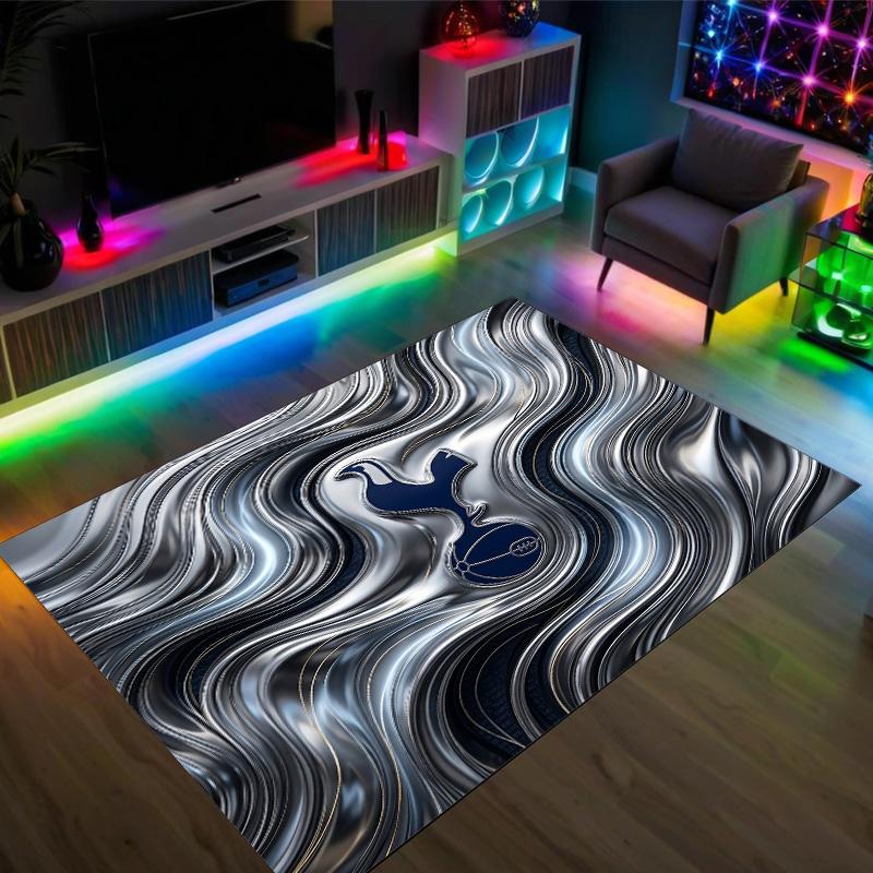 Tottenham Hotspur Design Kristal Fluweel Tapijt Gezellig Niet?Antislip Bedrukt Tapijt Voor Slaapkamer Woonkamer Entree
