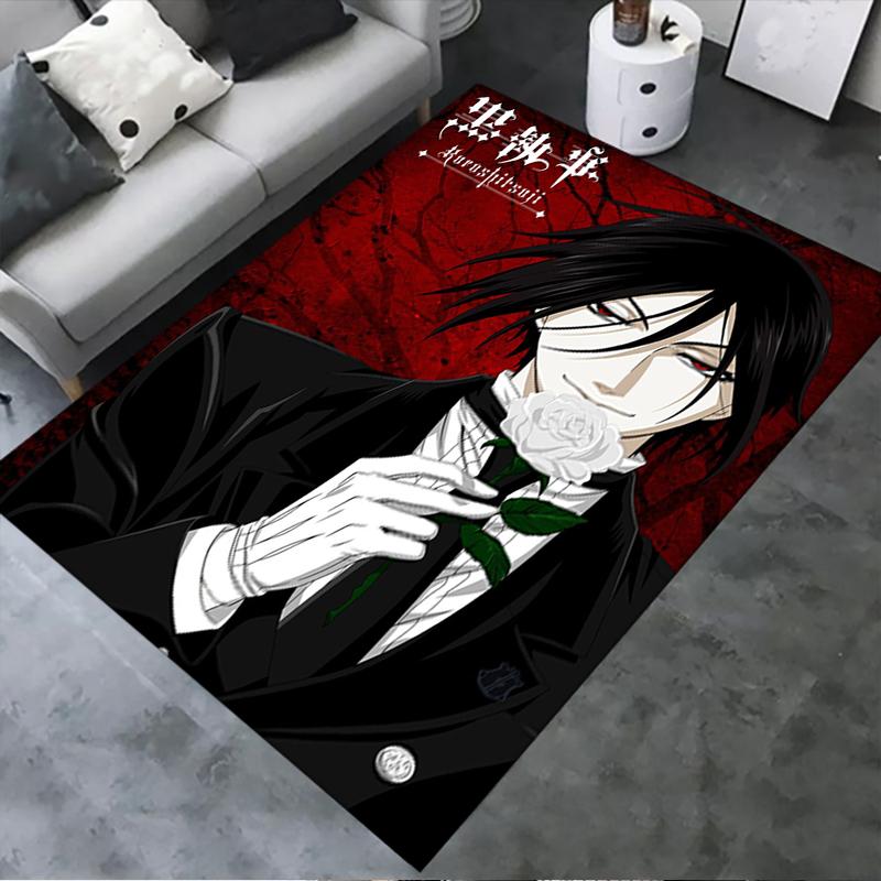 2025 New Black Butler Carpet Rug for Living Room Bedroom Home Sofa Decoration,Kids Play Non-slip Floor Mat 08