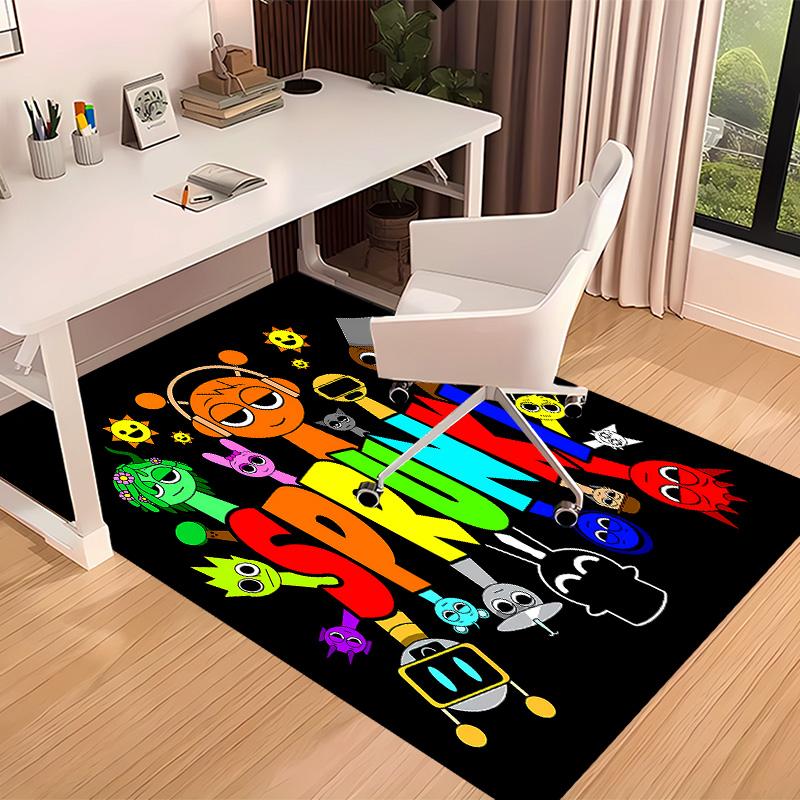 Sprunki1 Printed Absorbent Washable Carpet, Non-Slip Bathroom Mats, Kitchen Rugs, Yoga Mat,Living Room Entrance, Camping Picnic Rugs