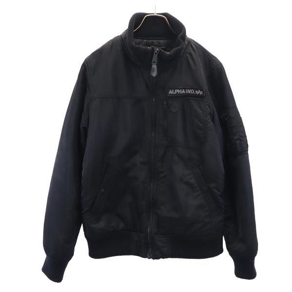 ALPHA INDUSTRIES Long Sleeve Batting Jacket L Quilted Back Logo Men's Used