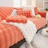 Thicken Imitation Rabbit Fur Plush Sofa Slipcover Non-slip Soft Sofa Towel Couch Cushion for Living Room Modern Home Decor Mat