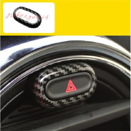 For 14- Mini Cooper F55 F56 Carbon Fiber ABS Warning Light Switch Cover Trim