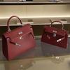 2026 European Retro Silver Buckle Kelly Bag - High Quality Women's Single Shoulder & Handheld Bag for Daily Commute
