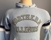 80s Vintage Northern Illinois Huskies University NIU ncaa college hooded Sweatshirt - XS X-SMALL