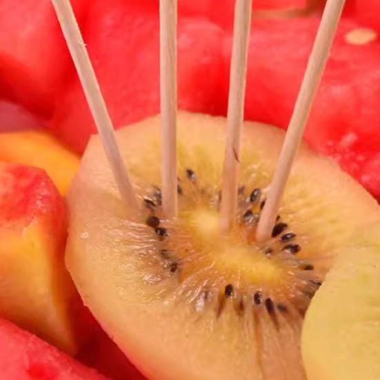 Bambus-Zahnstocher für Vorspeisen Natürliche splitterfreie Party-Zahnstocher für Cocktailgetränke Obst-Sandwiches Charcuterie-Brett-Zubehör