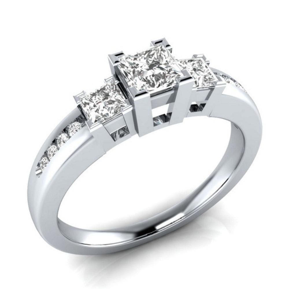 

Blue Topaz Rings for Women Elegant Silver Engagement Rings Creative European Style Jewelry no. 6 белый