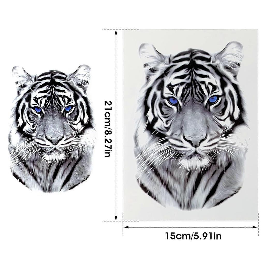 3D Realistische Tiger Löwe Temporäre Tattoos 6 Blätter Wasserdicht Unterarm Transfer Fake Tattoo Aufkleber Körperkunst Großes Tattoo