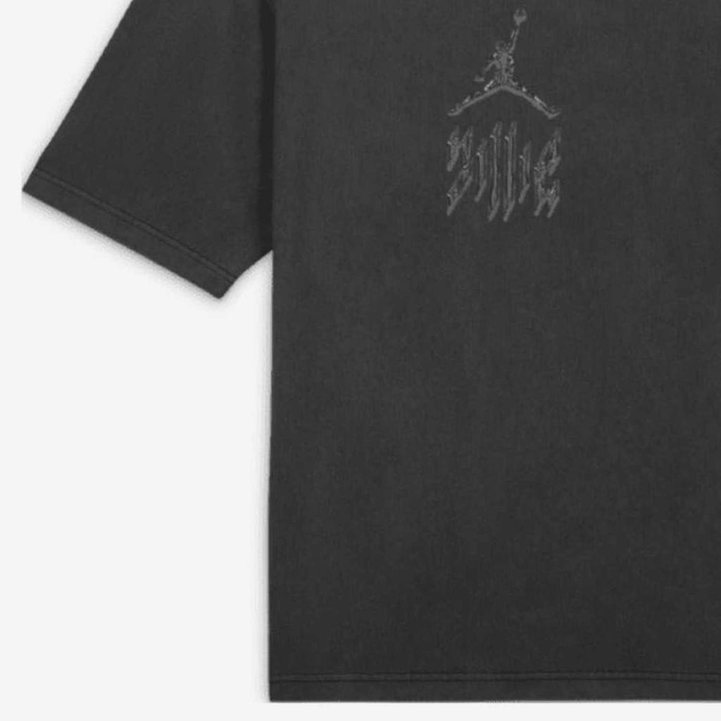 Jordan X Billie Eilish Collaborative SS23 Solid Color Round Neck Logo Print Short Sleeve T-Shirt Women Tops Black DV7360-010