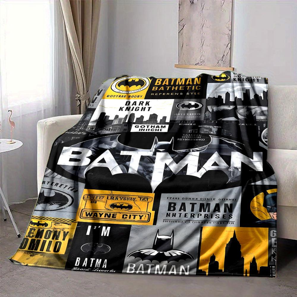 

1pc Batman Flannel Throw Blanket Lightweight Soft Warm All Season Blanket for Sofa, Bed, Travel, Camping L1024152 80x120cm