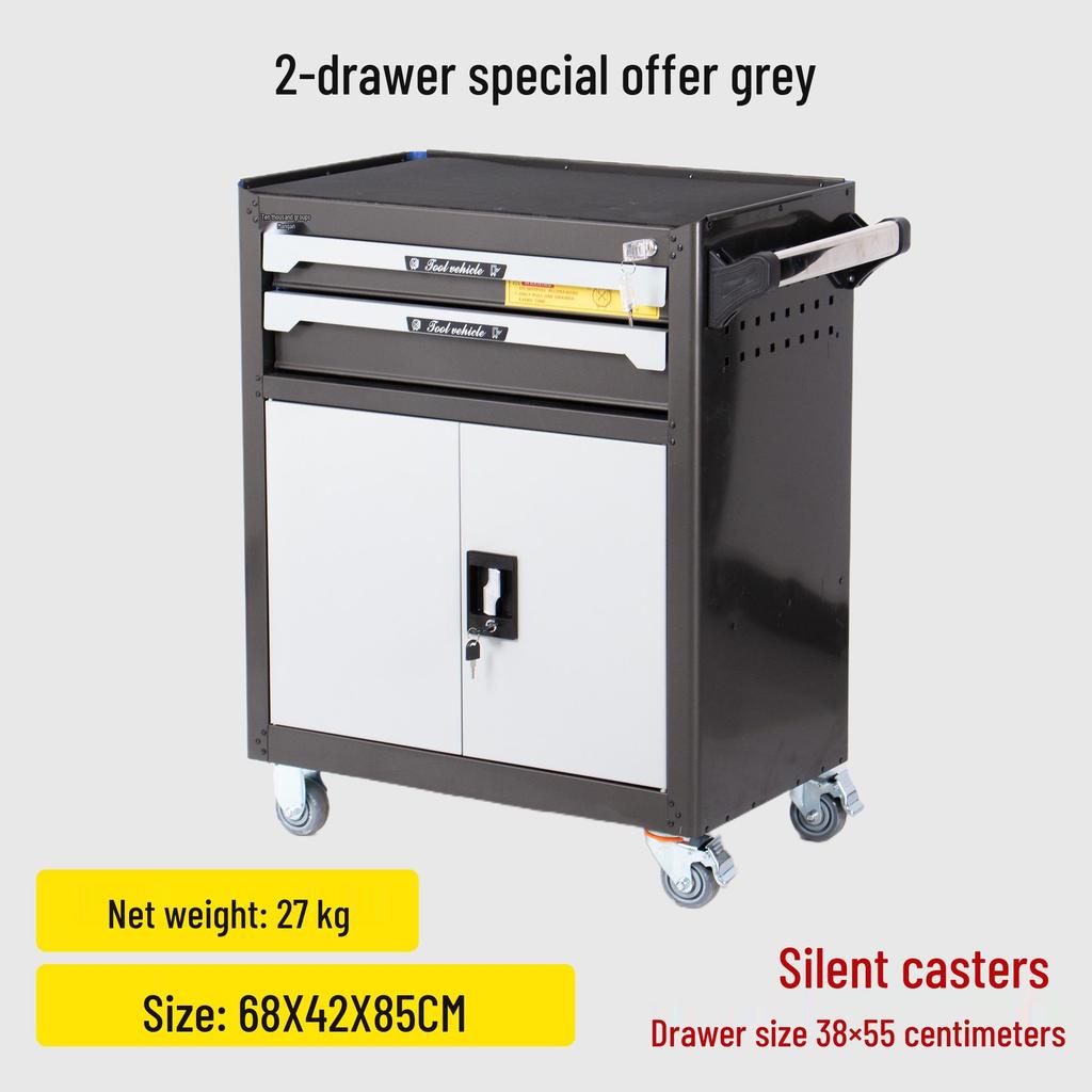 Multi-Layer Thickened Tool Cabinet with Casters for Auto Repair