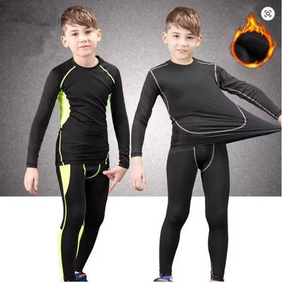 Boys Thermal Underwear Set Children Plus Velvet Winter Warm Thermo Underwear Masculino Long Johns Girls Lucky Johns Fitness
