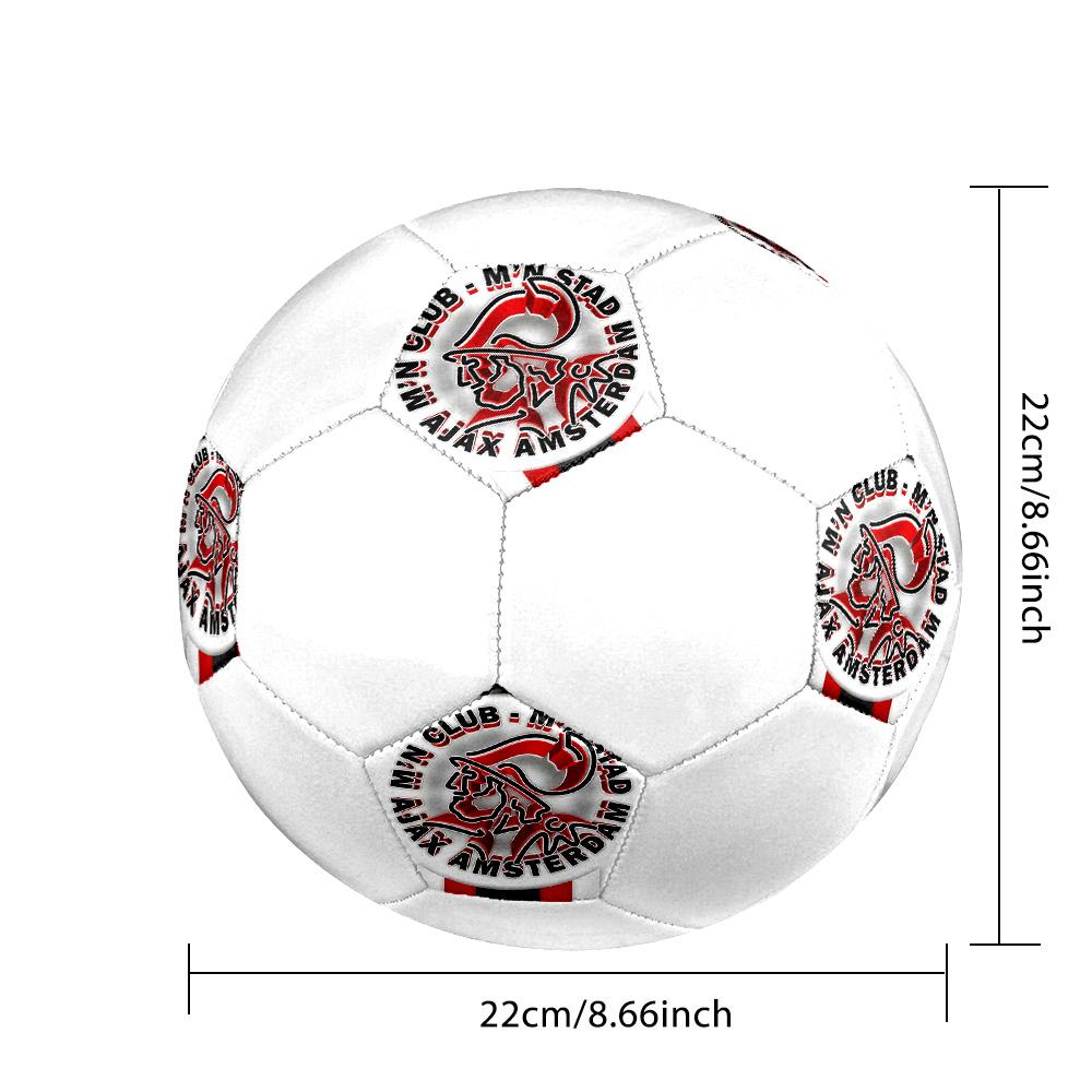 AFC Ajax Indoor Soccer Ball Colorful All Ages Machine Stitched PVC Competition Ready Durable High-Bounce