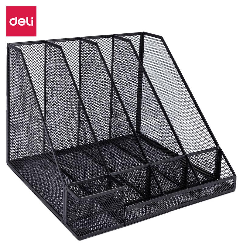 Deli 4-Tier Metal File Organizer with Pen Holder