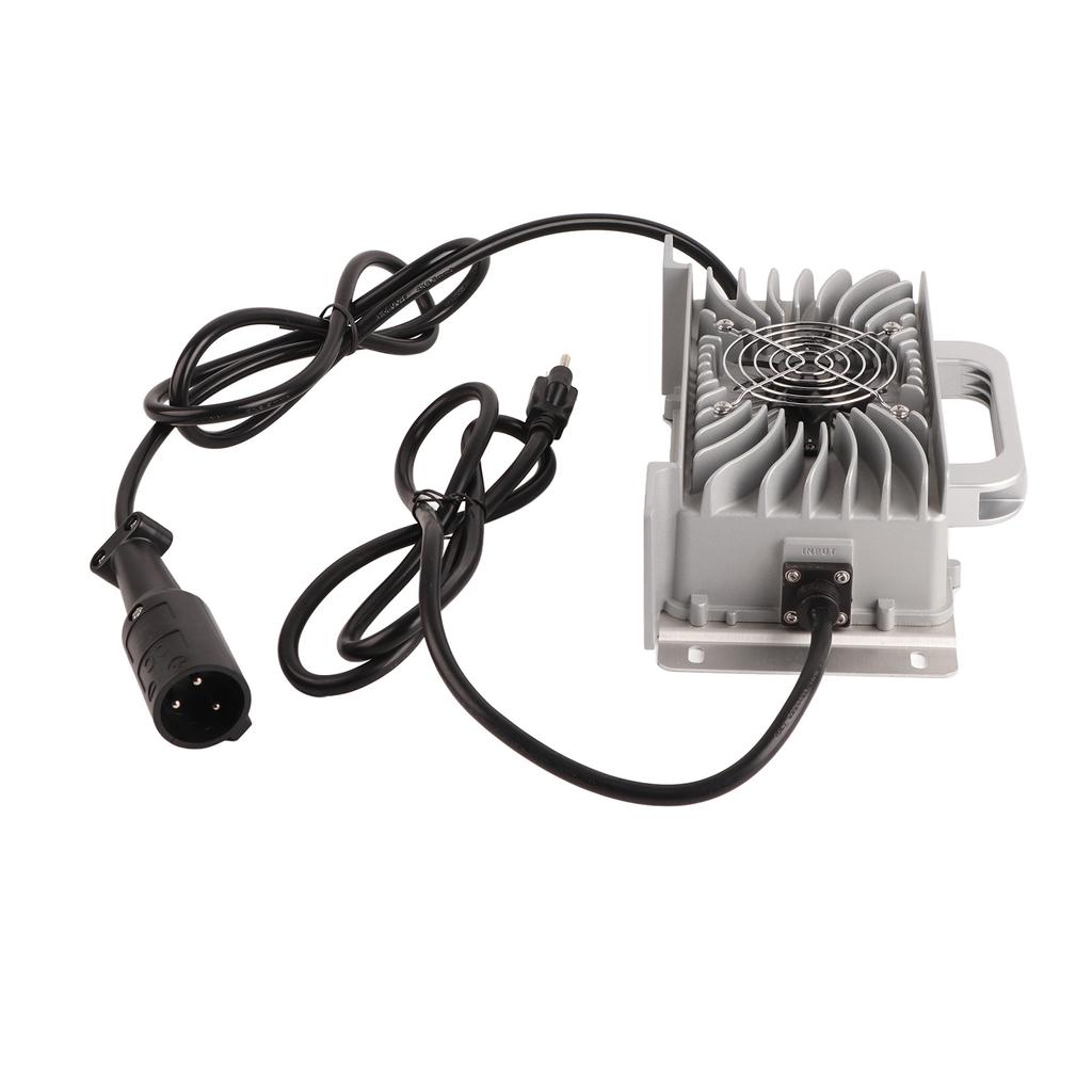 48V 15A Golf Cart Battery Charger IP67 Waterproof  3 Pin Round Plug Fit for Club Car Golf Cart