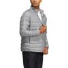 Adidas Solid Color Printed Logo Zippered Down Jacket Men Outerwear Grey HG5763