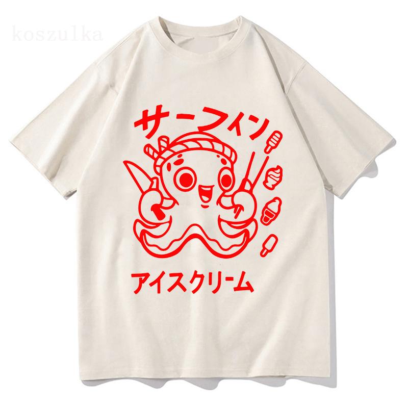 

2025 Takoyaki Osaka Drunken Octopus Tshirt 2025 Funny UnisexWomen Clothing Retro Harajuku Clothes Unisex Cotton Tees Graphic T Shi S