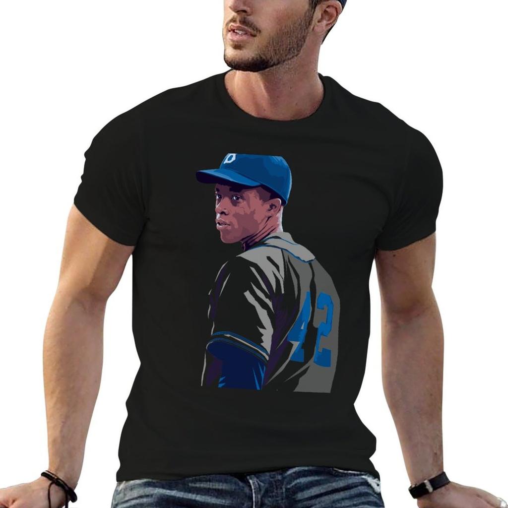 Chadwick BoseUnisex as Jackie Robinson TShirt Casual Basic Street Style TShirt