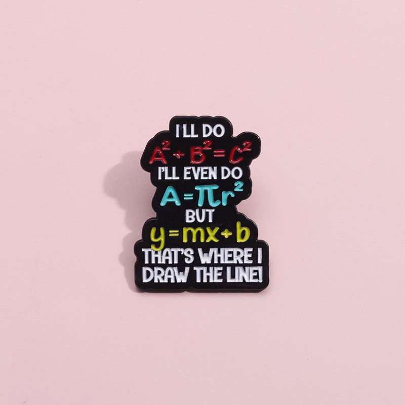 Alloy Stylish Letter Pins Featuring Cartoon English Quotes For Trendy Fashion Accessories