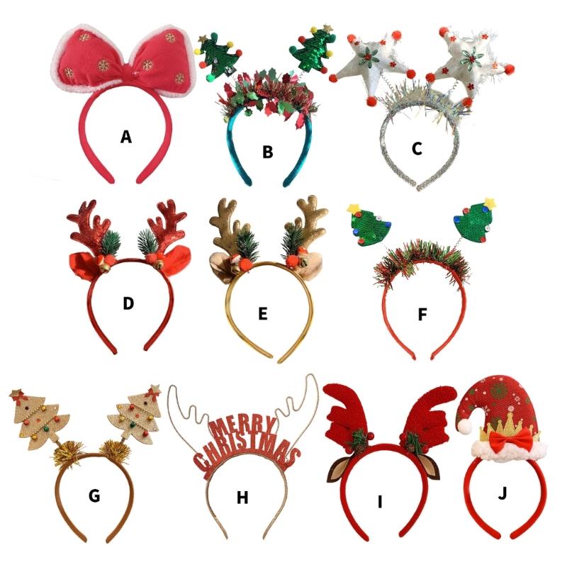 Verstellbares Weihnachts-Schneeflocken-Haarband Feiertagsparty Zusammenkünfte Kopfschmuck für Frauen und Mädchen