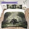 NieR Automata Pattern Bedding Uilt Set Uilt Cover Pillowcase Home Decoration Birthday Gift (1 * Duvet Cover + 2 * Pillowcase Without Core)