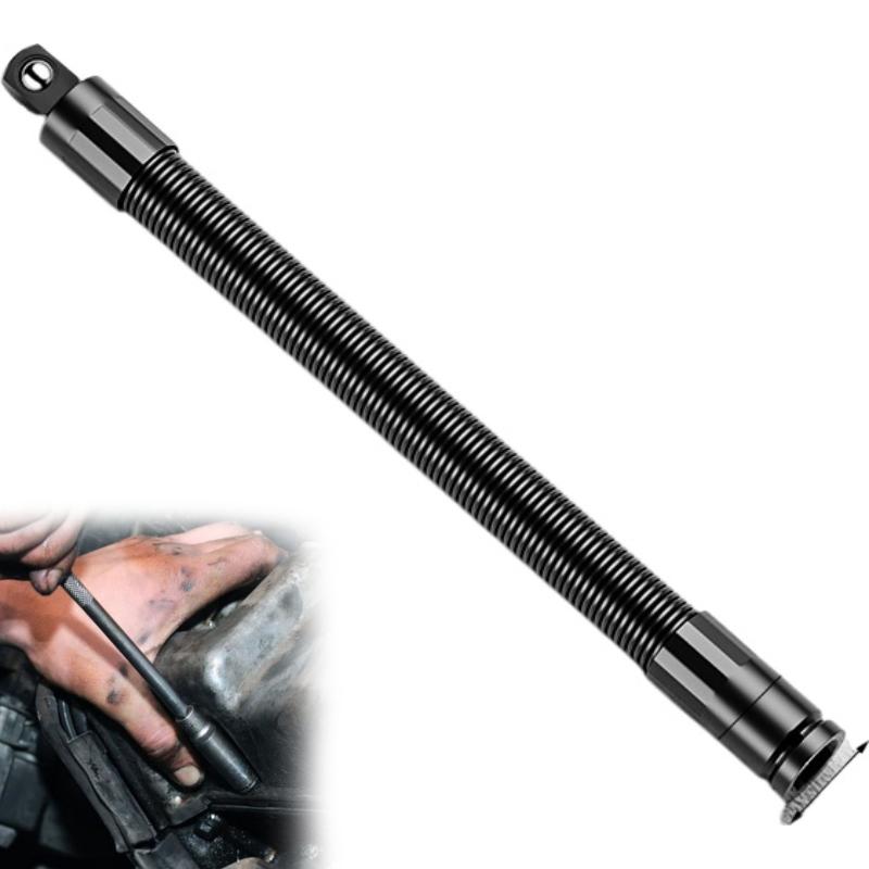 

250mm/350mm Flexible Socket Ratchet Extended Wrench Connecting Rod 360-degree Free Rotation Connector Motor Repair Tool