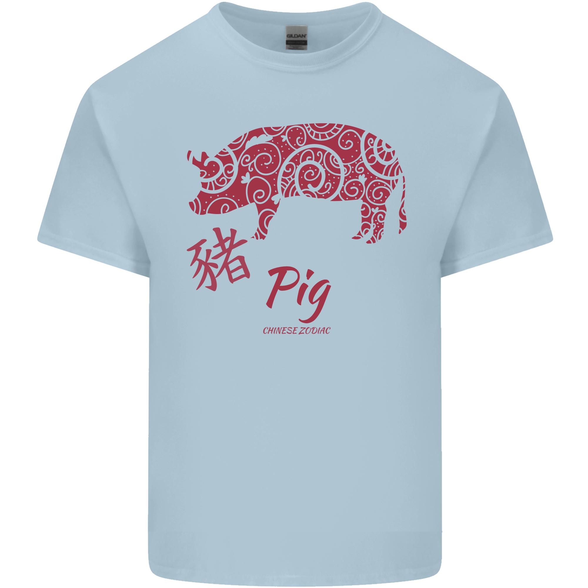 Chinese Zodiac Shengxiao Year of the Pig Unisexs Light Cotton TShirt S