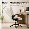 Office Chair, Ergonomic Desk Chair with Flip-up Armrest, Pocket Springs, Swivel Wheels, Adjustable Height, Beige