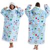 Autumn and winter sports and leisure warm TV blanket senior women's plush comfortable soft bathrobe warm fluffy robe