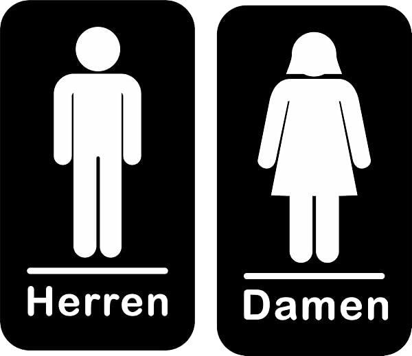 

Toilet Sticker Ladies Mens Weatherproof UV Resistant 150x80mm Door Sign Unisex T-Shirt XXL